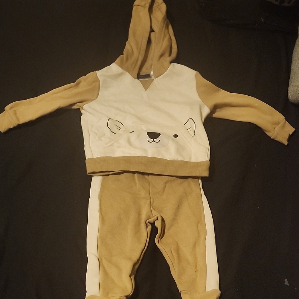 Adorable Bear Hoodie and Pants Set